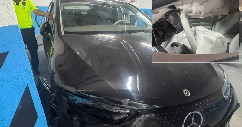 Valenin hayatını karartan kaza; lüks araç kullanılamaz hale geldi