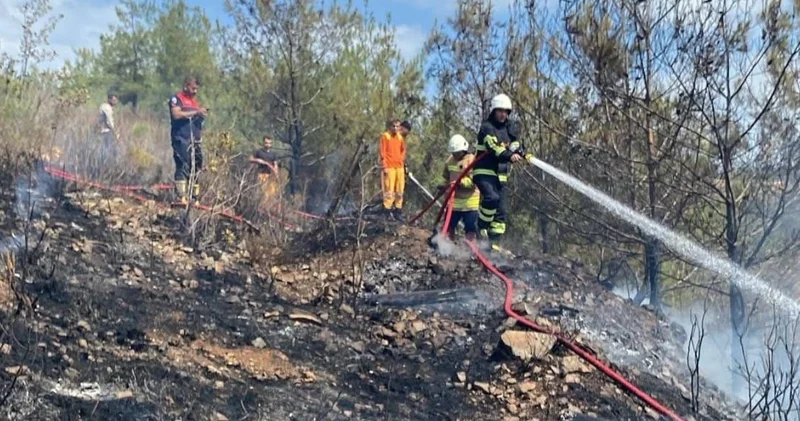 Hatay da ormanlık alanda başlayan yangın kontrol altında