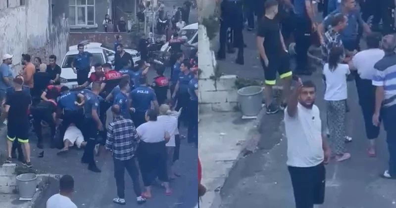 Hacıhüsrev e giren polise saldırı! Motosikletliyi vermek istemediler