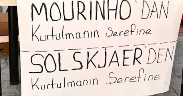 Hem Mourinho hem de Solskjær için helva dağıttı VİDEO İZLE