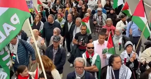 İsveç’te Filistin destekçileri yürüyüş düzenledi VİDEO İZLE