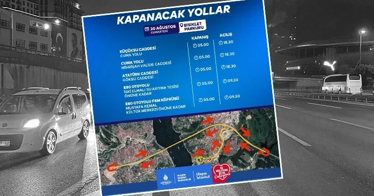 İstanbul da Triatlon Şampiyonası nedeniyle bazı yollar trafiğe kapatıldı