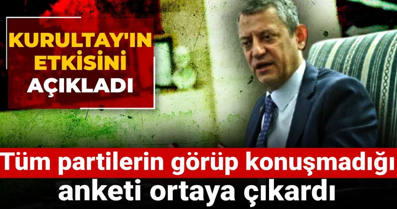 Özgür Özel tüm partilerin görüp konuşmadığı anketi ortaya çıkardı: Kurultay ın etkisini açıkladı