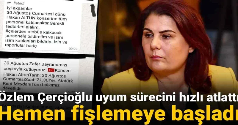 Özlem Çerçioğlu uyum sürecini hızlı atlattı: Hemen fişlemeye başladı