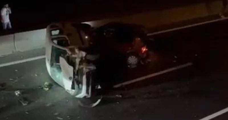 Lastiği patlayan araçta kabus başladı: 2 çocuk yaralandı