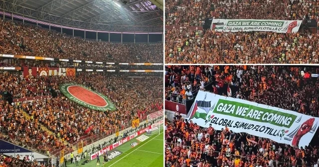 Galatasaray taraftarından Filistin e ve Küresel Sumud Filosu na destek: Gazze biz geliyoruz Spor Haberleri