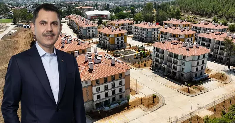 Bakan Kurum, Seydikemer’de yapımı tamamlanan sosyal konutların görüntülerini paylaştı