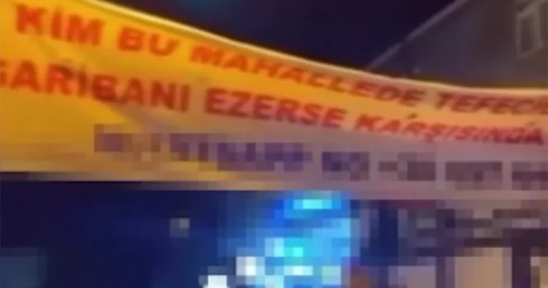 Mahalleye bu pankartı astılar, operasyonla gözaltına alındılar Sözcü Gazetesi