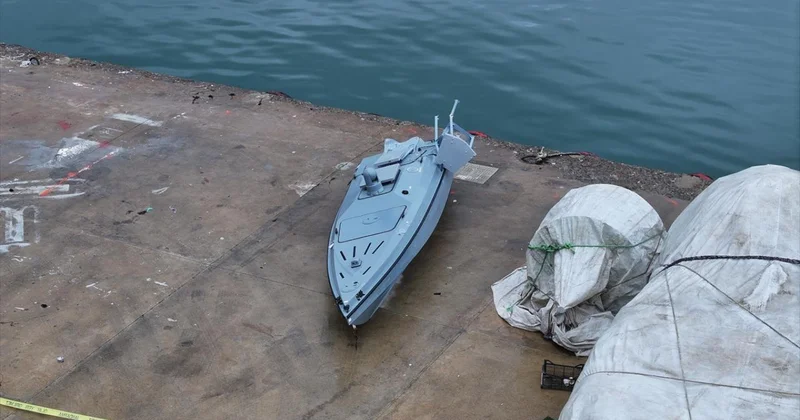 Trabzon da balıkçılar tarafından insansız deniz aracı bulundu