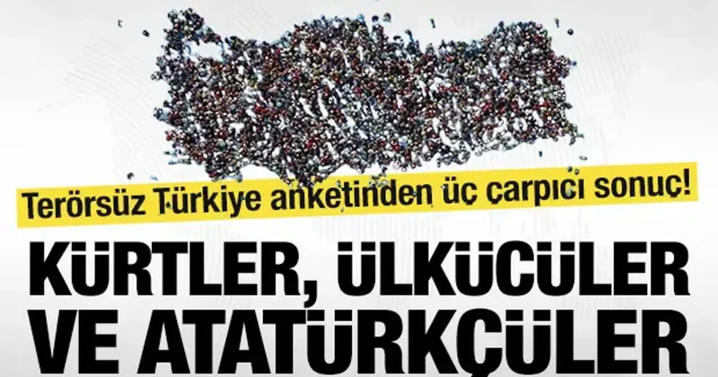 Terörsüz Türkiye anketinden dikkat çeken sonuçlar: Kürtlerden tam destek, Laikçiler soğuk