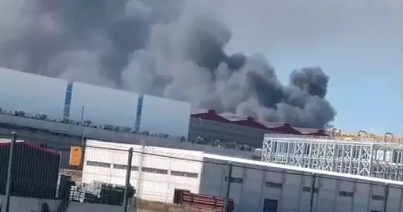 İzmir de fabrika yangını