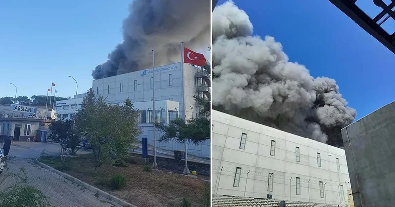 Kimyasal madde üreten fabrikada yangın çıktı Sözcü Gazetesi