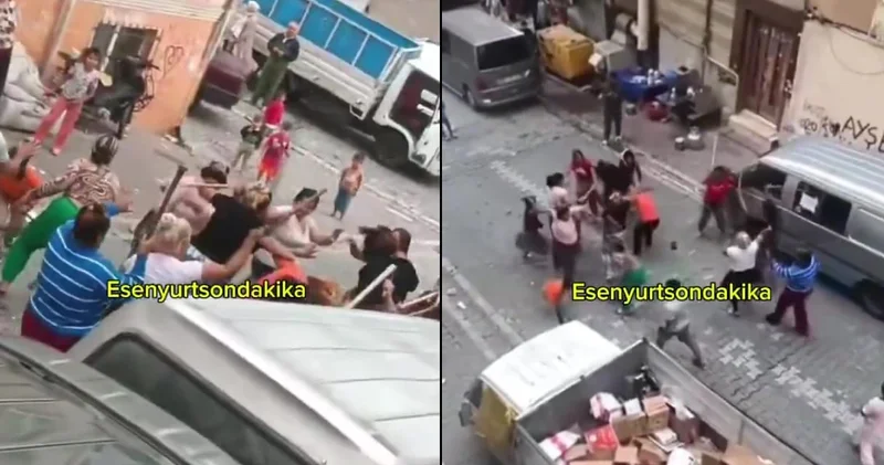 Esenyurt ta sopalı kavga