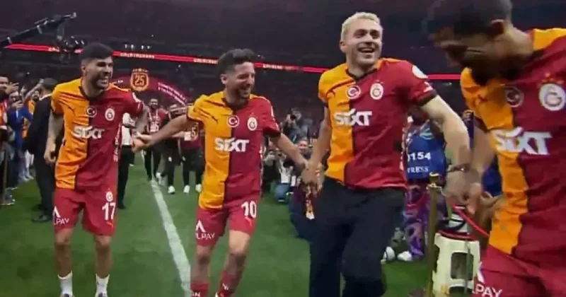 Kutlamalara horon damgası! Galatasaray ın yabancı yıldızı kendinden geçti