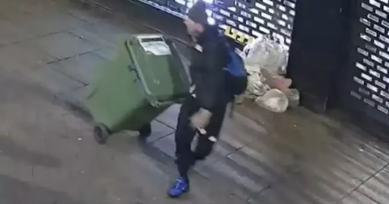 Pervasız hırsız, çöp bidonuyla binlerce dolarlık kıyafet çaldı