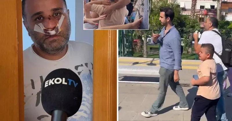 Çocuklarının gözü önünde dövülen baba sessizliğini bozdu