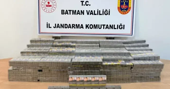 Batman da bandrolsüz sigara ele geçirildi