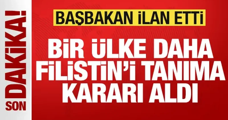 Bir ülkeden daha tarihi Filistin kararı! Ülkenin Başbakanı resmen ilan etti