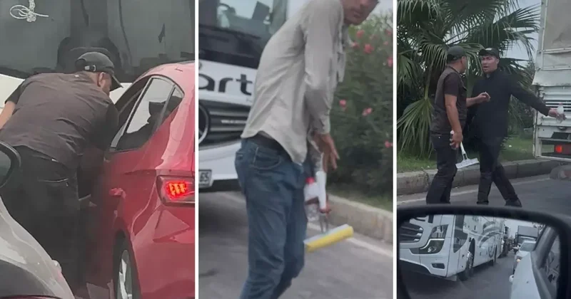 Trafikte zorla camları sildikten sonra kapıları açıp para istiyorlar