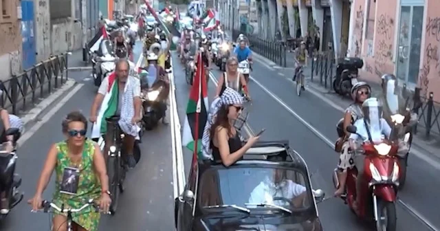 Roma’da Filistin’e destek konvoyu VİDEO İZLE