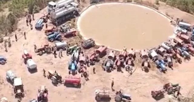 Bursa’da halk helikopterleri susuz bırakmadı VİDEO İZLE