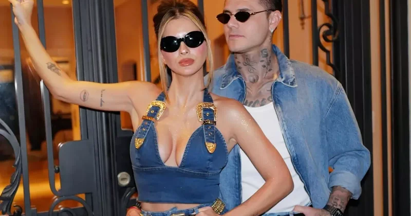 Icardi nin sevgilisi tercih ettiği kostümle sıcak havaya meydan okudu! Gören bir daha baktı