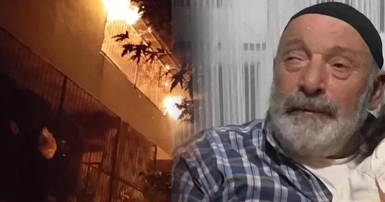 500 liralık şofben parası cinayeti Yaşlı adamı öldüren çiftin evi yandı