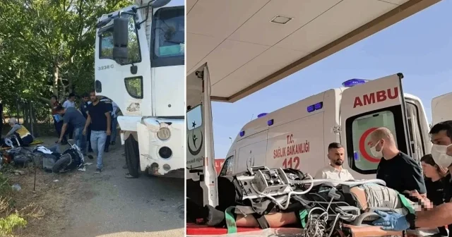 Bursa’da kamyon ile motosiklet çarpıştı: İki kişi ağır yaralandı Bursa Haberleri