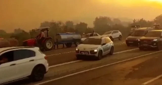 Denizli de çıkan orman yangını sebebiyle iki mahalle boşaltıldı VİDEO İZLE