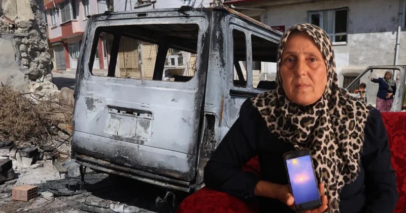 Eşini kanserden kaybeden kadının ekmek teknem dediği minibüsü yandı