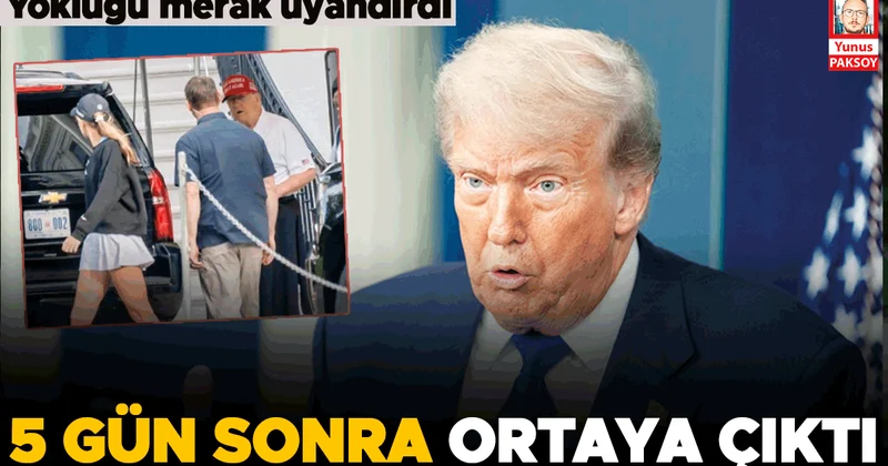 Trump sonunda ortaya çıktı... 5 günlük mola merak uyandırdı