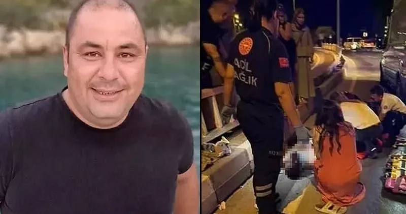 Kaza sırasında başındaki kaskı fırlayan motosiklet sürücüsü öldü