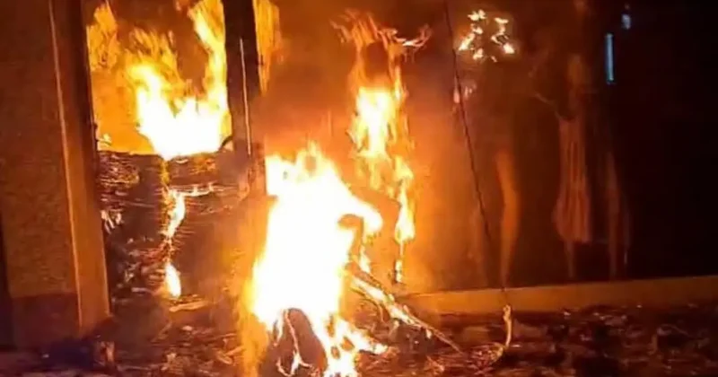 Adıyaman da mağazaya molotofkokteyli saldırı