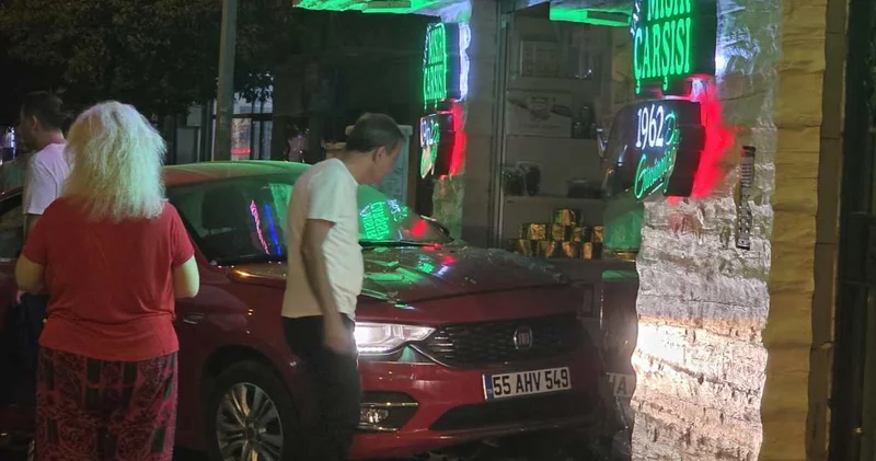 Yalova da film gibi kaza; kuruyemişçiye girdiler