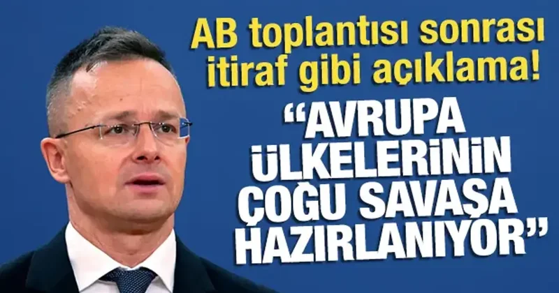 AB toplantısı sonrası itiraf gibi açıklama: Avrupa ülkelerinin çoğu savaşa hazırlanıyor