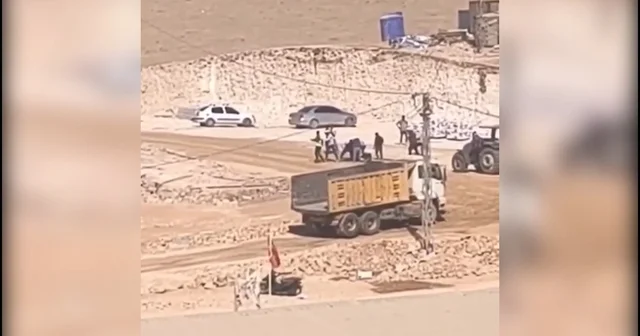 Şantiye işçilerinin kavgası kamerada: 2 yaralı Şanlıurfa Haberleri